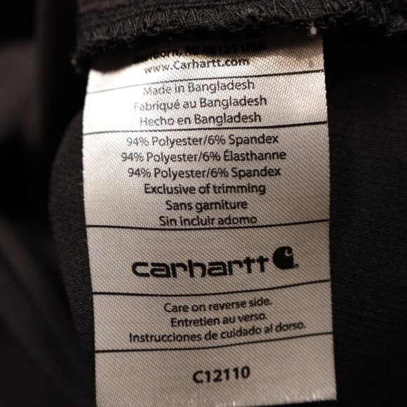 Carhartt Force Scrub Top Women’s Large Black Modern Fit - Picture 8 of 8